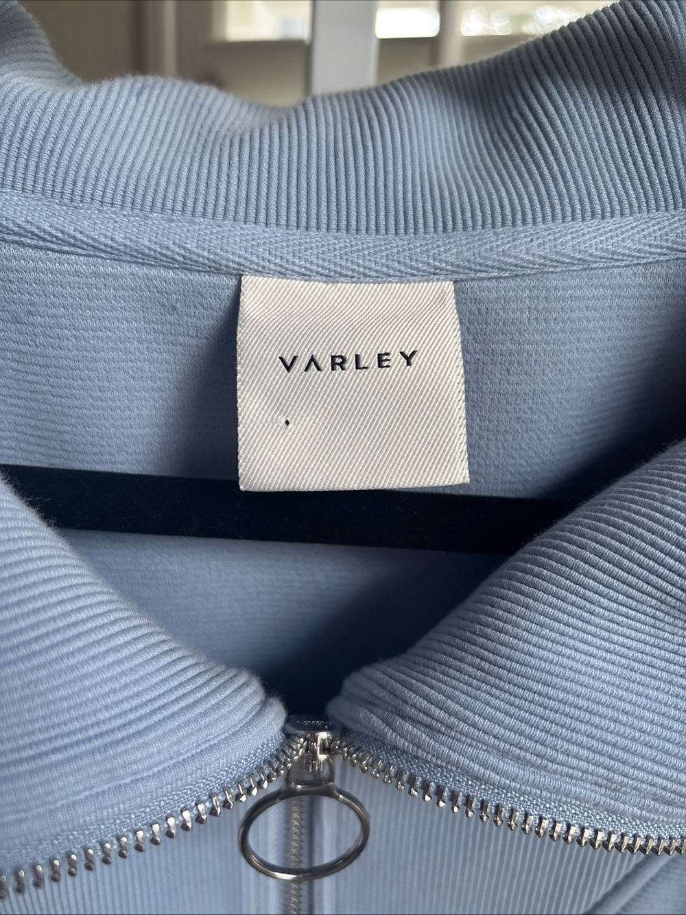 Varley Vine Dusty Blue Ribbed Half-Zip Sweatshirt Size Small - Picture 4 of 11
